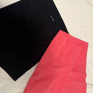 TNA Black and Pink Mini Pencil Bike Shorts